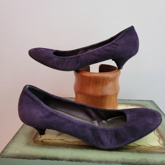 Prada Purple Suede Pumps Size 39 - Picture 4 of 11